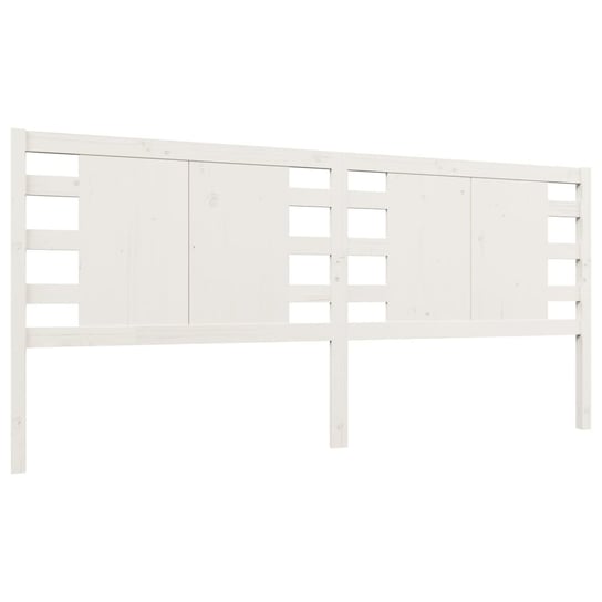 Drewniane wezgłowie łóżka, białe, 206x4x100 cm Inna marka