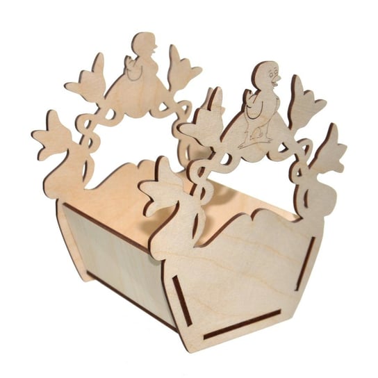 Drewniane wielkanocne pudełko N3 Bazarek-Deco