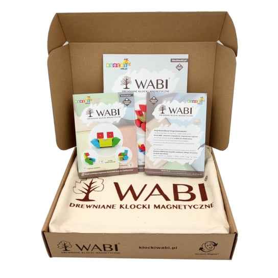 Drewniano-magnetyczne klocki WABI, 40 elementów / WABI Inna marka
