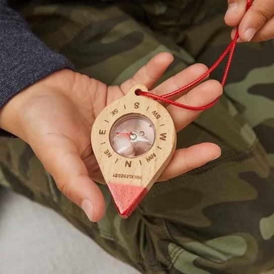 Drewniany kompas dla dzieci - z klipsem Kikkerland