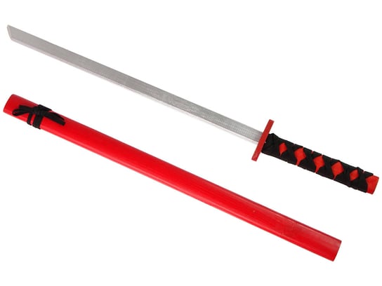 Drewniany Miecz Czerwony Rekwizyt Dla Rycerza 73 cm Lean Toys