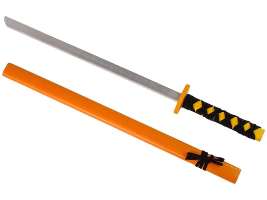 Drewniany Miecz Pomarańczowy Rekwizyt Dla Rycerza 73 cm Lean Toys