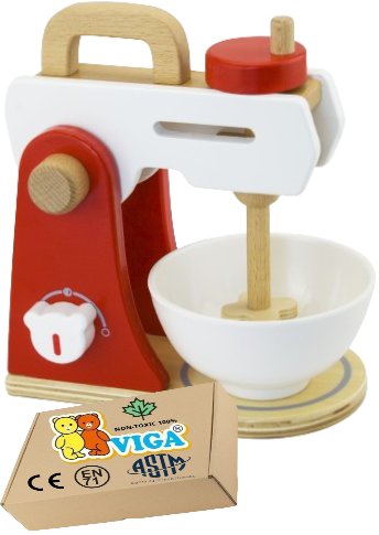 Drewniany MIKSER KUCHENNY zabawkowy AGD VIGA zabawki sensoryczne do Kuchni Viga zabawka montessori PakaNiemowlaka
