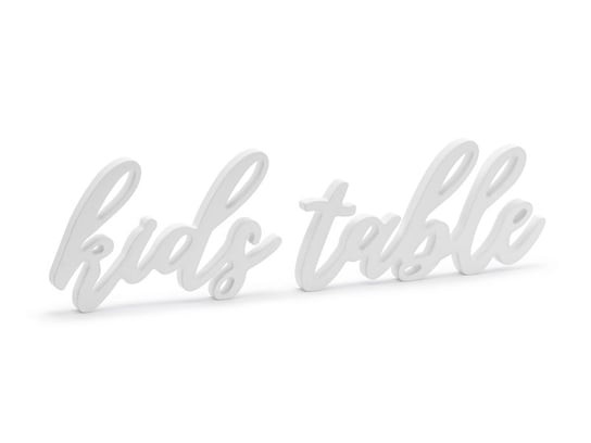Drewniany napis, Kids table, biały PartyDeco