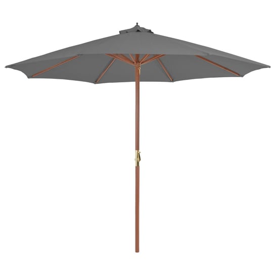 Drewniany parasol UV, 300x250 cm, antracytowy Zakito Europe