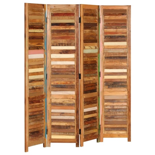Drewniany Parawan 4-panelowy 40x170 cm, kolor loso / AAALOE Inna marka