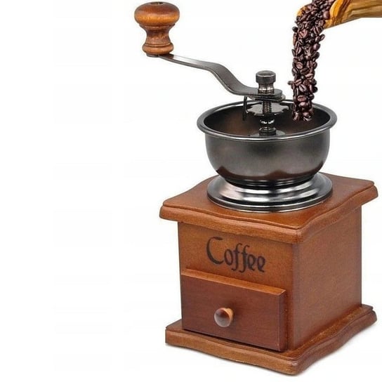 Drewniany ręczny młynek do kawy i pieprzu Frahs