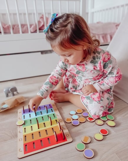 Drewniany Sorter Kształtów I Kolorów Montessori Inna marka