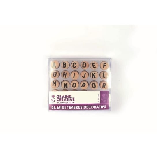 Drewniany stempel alfabet 26 sztuk - Creative Seed {kolor} Inna marka