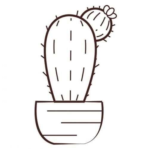 Drewniany stempel i pieczątka do ozdobienia swoich dzieł małym kaktusem. 6,2 x 4,4 cm Inna marka