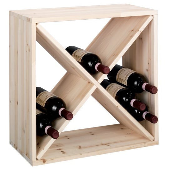 Drewniany stojak na wino na 24 butelki ZELLER, 25x52x52 cm Zeller