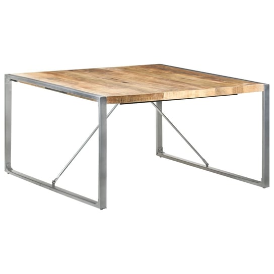 Drewniany stół industrialny 140x140x75cm, szary / AAALOE Inna marka