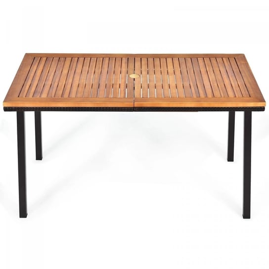 Drewniany stół ogrodowy 140 x 75 x 76 cm COSTWAY
