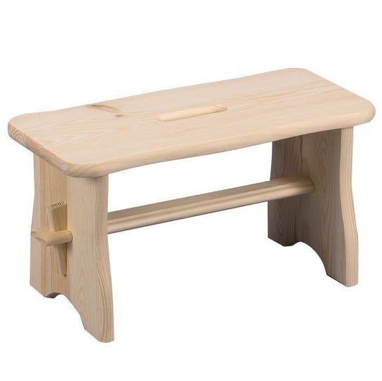 Drewniany stołek/podnóżek ZELLER, jasnobrązowy, 21x19x39 cm Zeller