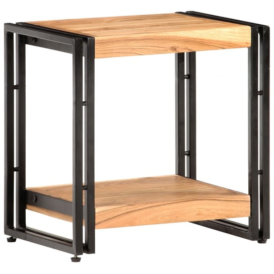 Drewniany stolik industrialny 40x30x40 cm, czarny Zakito