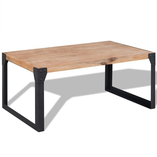 Drewniany stolik kawowy 100x60x45 cm, brązowo-czar Zakito