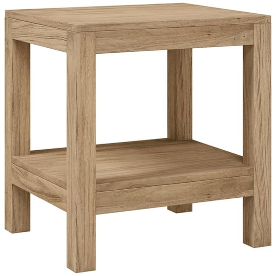 Drewniany stolik łazienkowy, 45x35x45 cm, tekowy Zakito