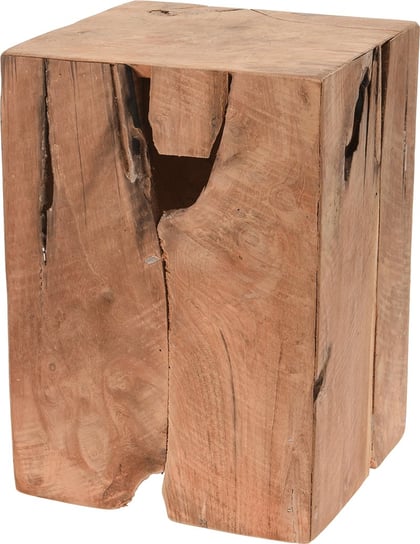 Drewniany Taboret Hulu - Naturalny 25X35 Elior