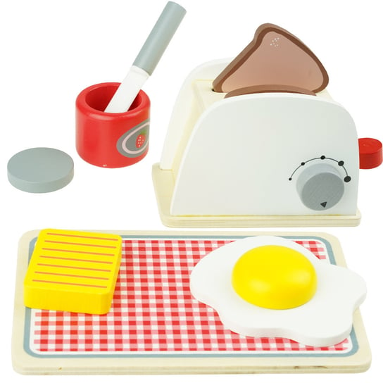 Drewniany toster zestaw śniadaniowy z akcesoriami KinderSafe