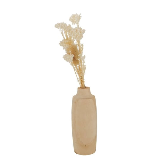 Drewniany wazon z bukietem suszonych kwiatów Faya, 30 cm N/A