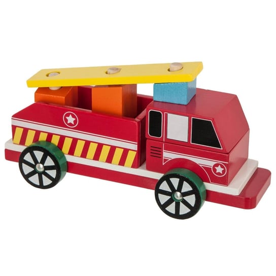 Drewniany wóz strażacki, zabawka do złożenia Atmosphera for kids