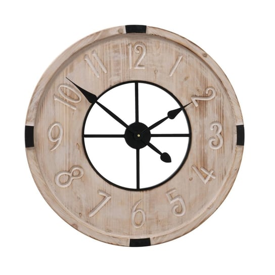 Drewniany zegar ścienny Chelsea, Ø  70 cm, naturalna jodła chińska N/A