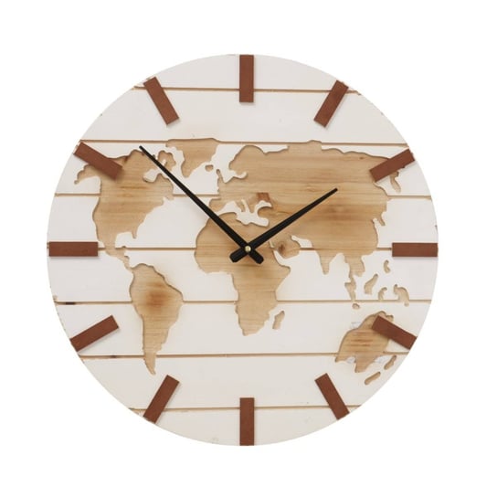 Drewniany zegar ścienny Global, Ø 50 cm N/A