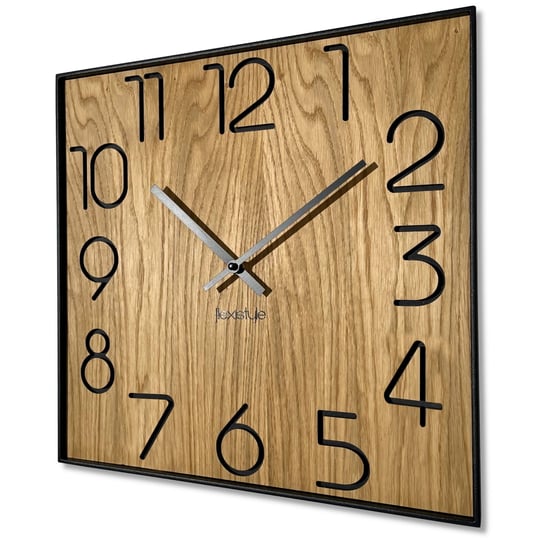 Drewniany Zegar Ścienny Wood Square 40Cm FLEXISTYLE
