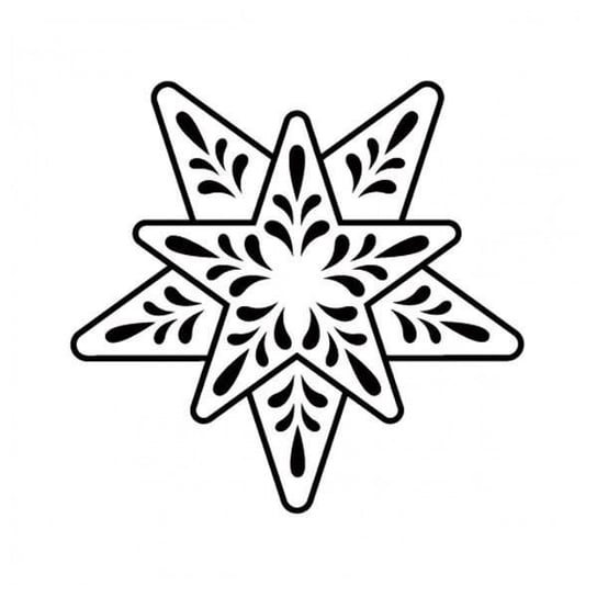 Drewniany znaczek - 10-gałązkowy płatek śniegu Inna marka