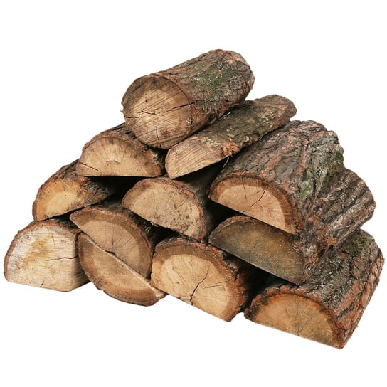 Drewno suszone opałowe do ogniska, paleniska, grilla lub kominka DĄB 30cm 10 kg sarcia.eu
