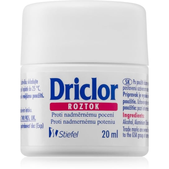Driclor Solution antyperspirant roll-on przeciw nadmiernej potliwości 20 ml Driclor
