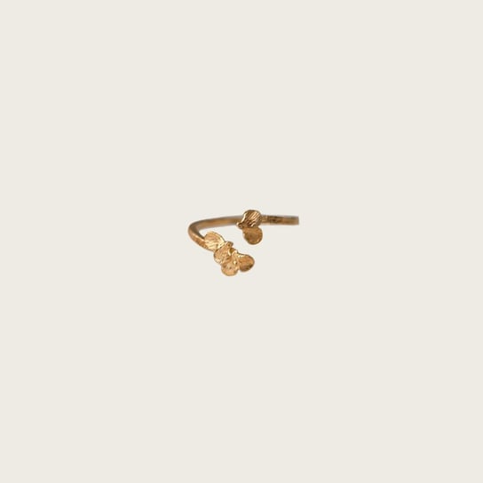 Drobny złoty pierścionek- Jabłonka KOS jewellery