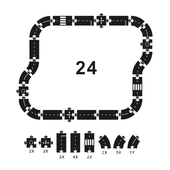 Droga gumowa - duże puzzle 24 el. HABARRI