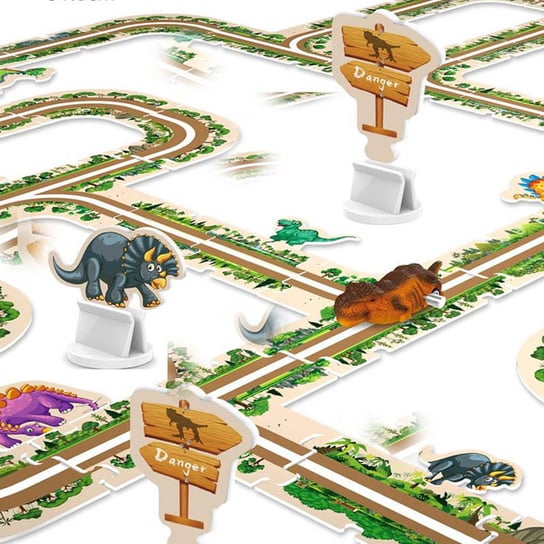 Droga - Tor Dla Samochodów Dinozaury - Puzzle 44 el. HABARRI