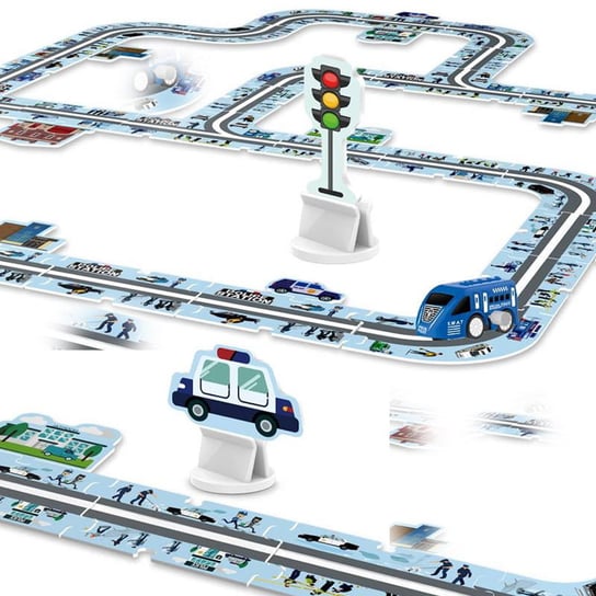 Droga - tor dla samochodów Policja - Puzzle  44 elementy HABARRI
