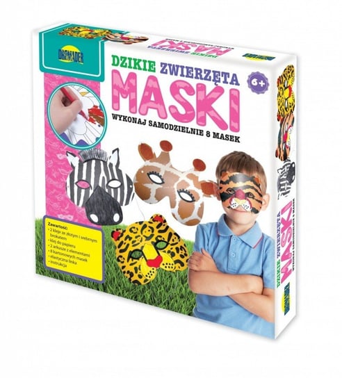 Dromader, zabawka kreatywna Maski Dzikie zwierzęta Dromader