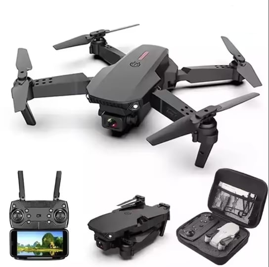 DRON EVO E88 KAMERA WIFI FPV ZAWIS SILNIKI ZABAWKA 3BATERIE GALOPI