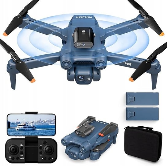 Dron FakJank F407 2 kamery HD, aktywne unikanie przeszkód 360°, 2 baterie J4