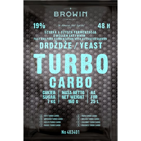 Drożdże gorzelnicze Turbo Carbo 48 H 160 g BIOWIN Biowin