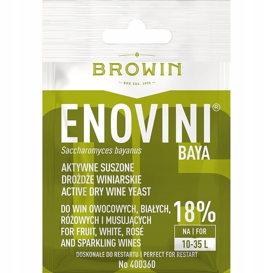 Drożdże winiarskie suszone Enovini Baya 7g Browin