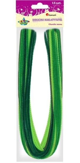 Druciki dekoracyjne zielo 15szt 50x0,6cm CRAFT-FUN - zielony Titanum