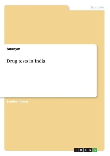 Drug tests in India Anonym