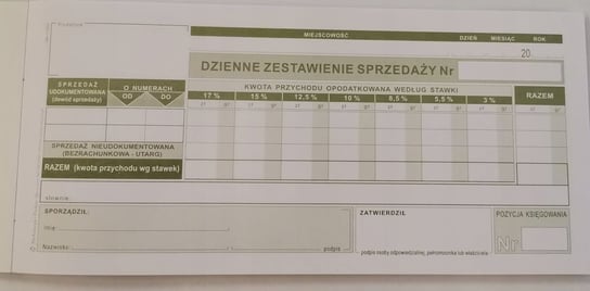 Druk Dzienne Zestawienie Sprzed.(Zbiorcze)1/3A4 0 R04U Michalczyk MICHALCZYK I PROKOP