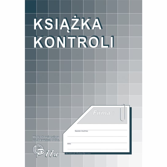 Druk Książka Kontroli A4. Michalczyk Michalczyk
