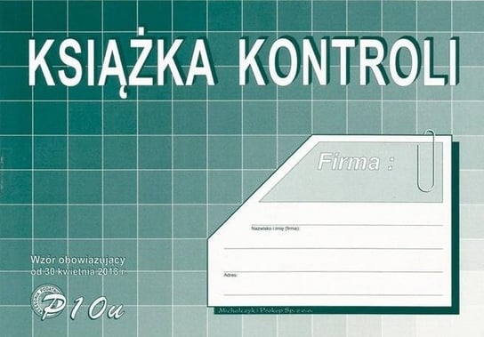 Druk Książka Kontroli A5 0 P10-U. Michalczyk MICHALCZYK I PROKOP