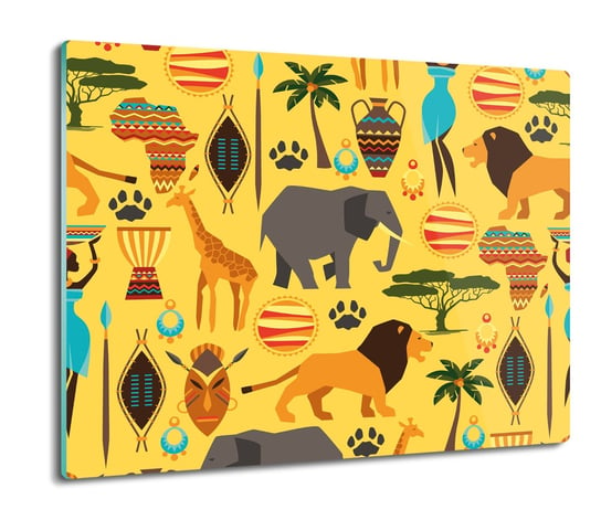 druk osłona do kuchenki Lew słoń Afryka wzór 60x52, ArtprintCave ArtPrintCave