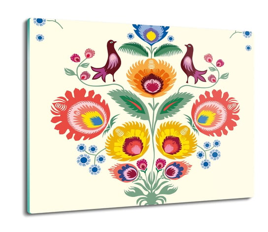 druk osłona na indukcję Motyw ludowy kwiaty 60x52, ArtprintCave ArtPrintCave