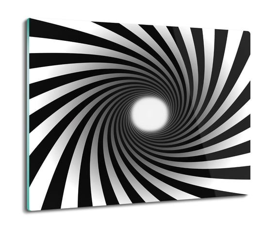 druk osłona na indukcję Wir czarny biały 3D 60x52, ArtprintCave ArtPrintCave
