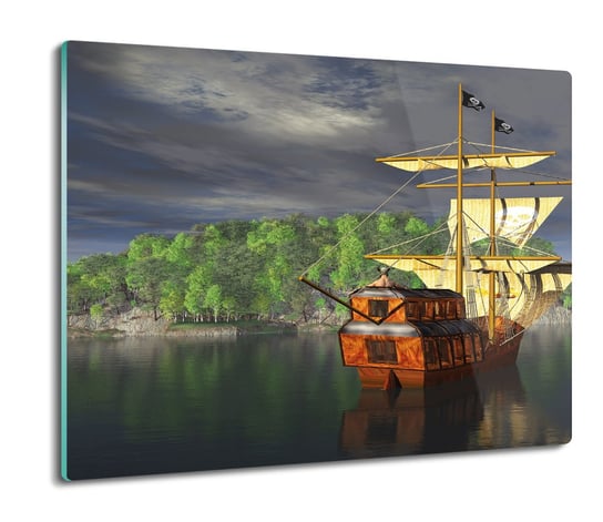 druk osłonka z nadrukiem Pirat statek woda 60x52, ArtprintCave ArtPrintCave
