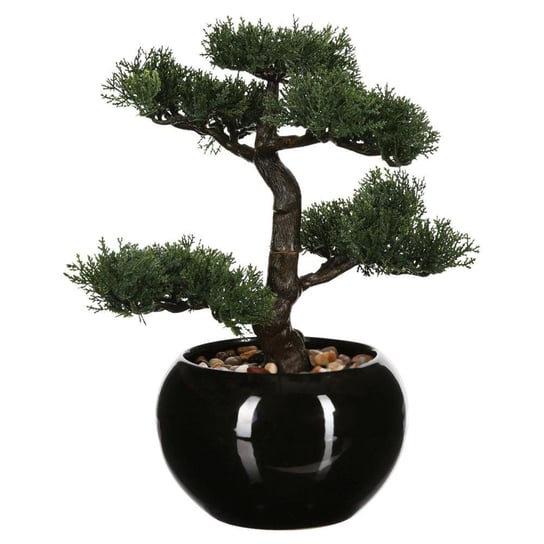 Drzewko bonsai w czarnej doniczce 36 cm Atmosphera
